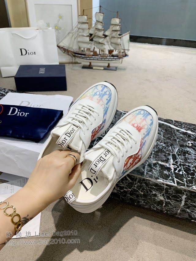 DIOR男女鞋 迪奧2021專櫃新款情侶運動鞋 Dior拼接字母運動鞋  naq1536
